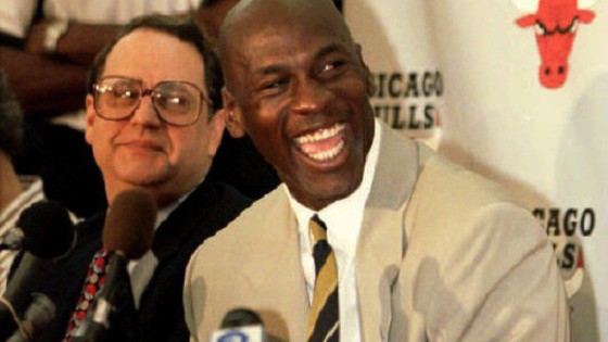 Michael Jordan and Chicago Bulls Owner Jerry Reinsdorf
